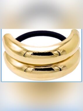 Metal Hair Tie Cuff, Ellipse Elastic Hair Band NIP